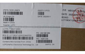 Lenovo 5CB1L30875 Tastatur inkl. Topcase ASM_NORDIC L82WKONGYRGB