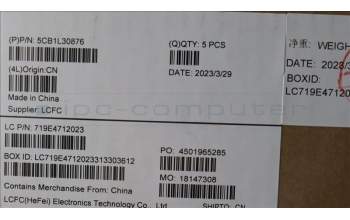 Lenovo 5CB1L30876 Tastatur inkl. Topcase ASM_POR L82WK ONGY RGB