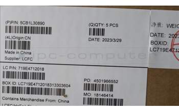 Lenovo 5CB1L30890 Tastatur inkl. Topcase ASM_ENG L82WK ONGY WH