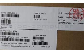 Lenovo 5CB1L30910 Tastatur inkl. Topcase ASM_SLV L82WK ONGY WH