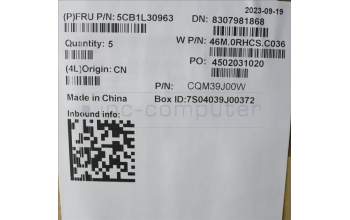 Lenovo 5CB1L30963 C-Abdeckung mit Tastatur, Italienisch, arktisgrau