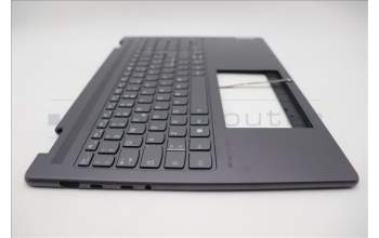 Lenovo 5CB1L31840 C-Abdeckung mit Tastatur, Italienisch, sturmgrau, Fingerabdruckleser