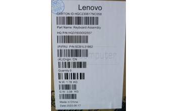 Lenovo 5CB1L31862 C-Abdeckung mit Tastatur, Belgisch, sturmgrau, Fingerabdruck, GB