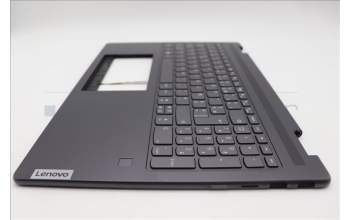 Lenovo 5CB1L31864 C-Abdeckung mit Tastatur, Französisch, sturmgrau, Fingerabdruck