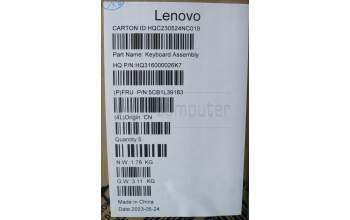 Lenovo 5CB1L39183 C-Abdeckung mit Tastatur, Englisch (US, Euro), arktisgrau, Ohne_Fingerabdruckscanner
