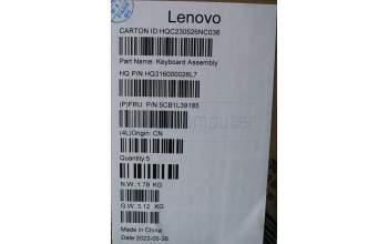 Lenovo 5CB1L39185 C-Abdeckung mit Tastatur, Englisch, arktisgrau, Ohne_Fingerabdruckscanner
