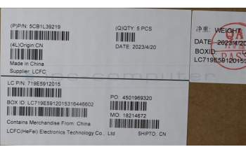 Lenovo 5CB1L39219 C-Abdeckung mit Tastatur, Belgisch, RGB-Hintergrundbel., GB