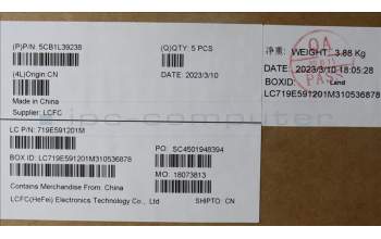 Lenovo 5CB1L39238 Tastatur inkl. Topcase deutsch L82WR RGB WTWOL