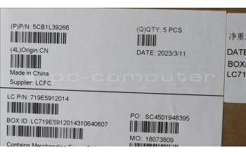 Lenovo 5CB1L39266 Tastatur inkl. Topcase spanisch L82WR RGB WTWOL
