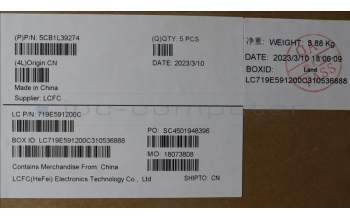Lenovo 5CB1L39274 Tastatur inkl. Topcase ASM_TUR L82WR RGB WTWOL
