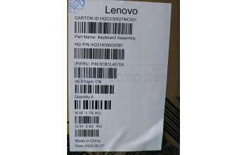 Lenovo 5CB1L40704 C-Abdeckung mit Tastatur, Schweiz, Aquamarinblau