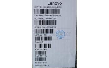 Lenovo 5CB1L40796 C-Abdeckung mit Tastatur, Französisch/Arabisch, sturmgrau, Ohne_Fingerabdruckscanner