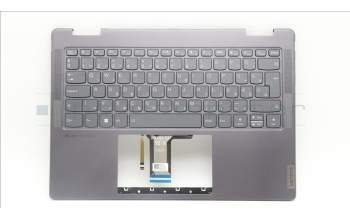 Lenovo 5CB1L40803 C-Abdeckung mit Tastatur, Ungarisch, Sturmgrau, Ohne_Fingerabdruckscanner
