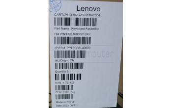 Lenovo 5CB1L40809 Tastatur inkl. Topcase ASM_POR H82YLNFPSTGY
