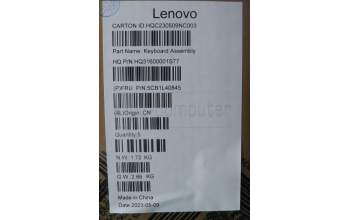 Lenovo 5CB1L40845 C-Abdeckung mit Tastatur, Französisch, Sturmgrau, Ohne_Fingerabdruckscanner