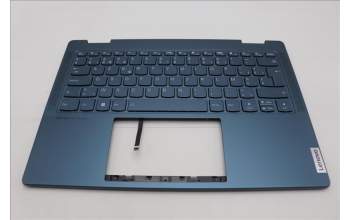 Lenovo 5CB1L40875 C-Abdeckung mit Tastatur, Belgisch, aquamarinblau, Ohne Fingerabdruck, GB