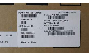 Lenovo 5CB1L43725 Tastatur inkl. TopcaseASM_ENG C21JG MG BL