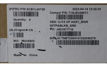 Lenovo 5CB1L43726 C-Abdeckung mit Tastatur, Griechisch, Hintergrundbeleuchtung