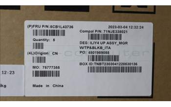 Lenovo 5CB1L43736 Tastatur inkl. TopcaseASM_ITA C21JG MG BL