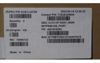 Lenovo 5CB1L43739 C-Abdeckung mit Tastatur, Portugiesisch, Hintergrundbeleuchtung