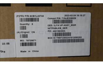 Lenovo 5CB1L43744 Tastatur inkl. TopcaseASM_GER C21JG MG BL