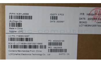 Lenovo 5CB1L45568 C-Cover with keyboard,US English Euro,Abyss Blue,Backlight,FingerPrint