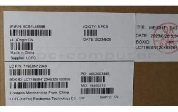 Lenovo 5CB1L45596 C-Abdeckung mit Tastatur, Italienisch, tiefblau, Ohne_Hintergrundbeleuchtung, Fingerabdruckleser