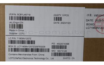 Lenovo 5CB1L45719 C-Abdeckung mit Tastatur, Französisch, arktisgrau, Hintergrundbeleuchtung