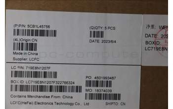 Lenovo 5CB1L45756 C-Abdeckung mit Tastatur, Französisch, arktisgrau, Ohne_Hintergrundbeleuchtung