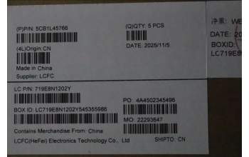 Lenovo 5CB1L45766 Upper Case ASM_SLV L82X7 AG NBL