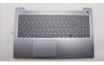 Lenovo 5CB1L45877 C-Abdeckung mit Tastatur, Englisch (US, Euro), arktisgrau, Hintergrundbeleuchtung, Fingerabdruckleser