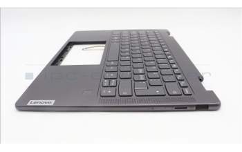 Lenovo 5CB1L47268 C-Abdeckung mit Tastatur, Skandinavien, sturmgrau, Fingerabdruckleser