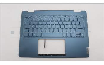 Lenovo 5CB1L48343 C-Abdeckung mit Tastatur, Belgisch, aquamarinblau, Ohne Fingerabdruck, GB