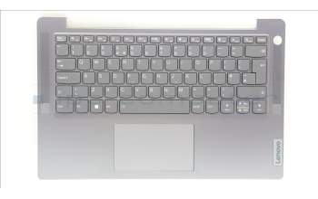Lenovo 5CB1L49239 C-Abdeckung mit Tastatur, Englisch (GB), arktisgrau, Hintergrundbeleuchtung, Fingerabdruck
