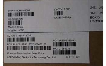 Lenovo 5CB1L49380 Upper Case ASM_FRA L82X6 NFP ABNBL