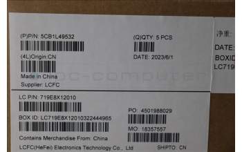 Lenovo 5CB1L49532 C-Abdeckung mit Tastatur, Französisch, Sturmgrau