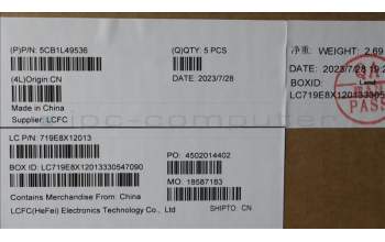 Lenovo 5CB1L49536 C-Abdeckung mit Tastatur, Griechisch, Sturmgrau