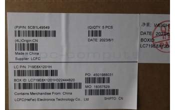 Lenovo 5CB1L49549 C-Abdeckung mit Tastatur, Spanisch, Sturmgrau