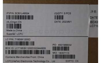 Lenovo 5CB1L49554 C-Abdeckung mit Tastatur, Englisch (GB), sturmgrau