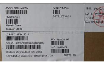 Lenovo 5CB1L49555 Tastatur inkl. Topcase ASM_UKR L83BU SG