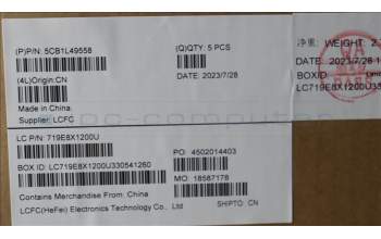 Lenovo 5CB1L49558 C-Abdeckung mit Tastatur, Belgisch, aquamarinblau, GB