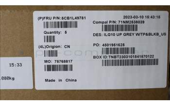 Lenovo 5CB1L49781 C-Cover with keyboard, English, Backlight, US