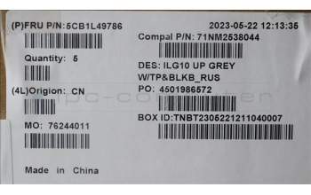 Lenovo 5CB1L49786 Tastatur inkl. Topcase ASM_RUS C 82XV BL