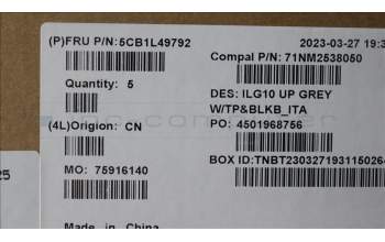 Lenovo 5CB1L49792 Tastatur inkl. Topcase ASM_ITA C 82XV BL