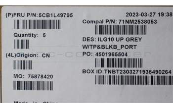 Lenovo 5CB1L49795 Tastatur inkl. Topcase ASM_POR C 82XV BL