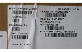 Lenovo 5CB1L49799 C-Abdeckung mit Tastatur, Französisch, Hintergrundbeleuchtung