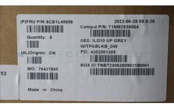 Lenovo 5CB1L49806 C-Abdeckung mit Tastatur, Schweiz, Hintergrundbeleuchtung