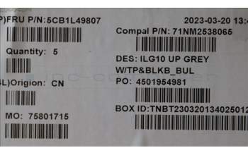 Lenovo 5CB1L49807 Tastatur inkl. Topcase ASM_BUL C 82XV BL