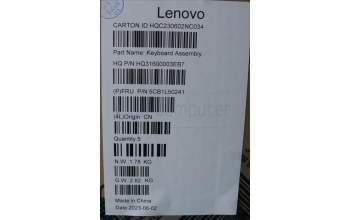 Lenovo 5CB1L50241 C-Abdeckung mit Tastatur, Belgisch, sturmgrau, GB