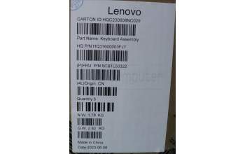 Lenovo 5CB1L50322 C-Abdeckung mit Tastatur, Deutsch, Aquamarinblau, Ohne Puresight-Logo